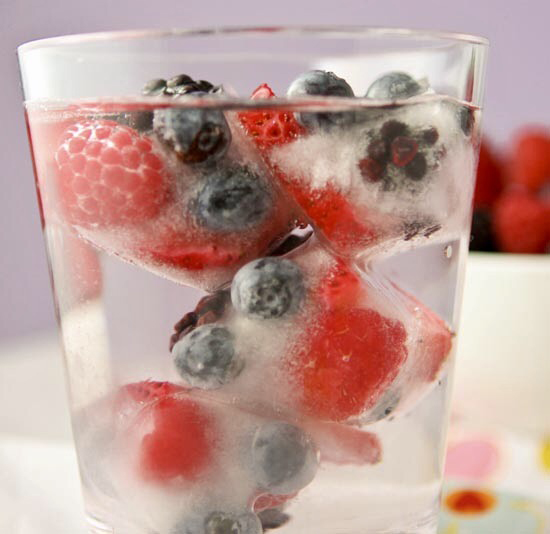 4th Of July Recipes Red White and Blue Ice Cubes
