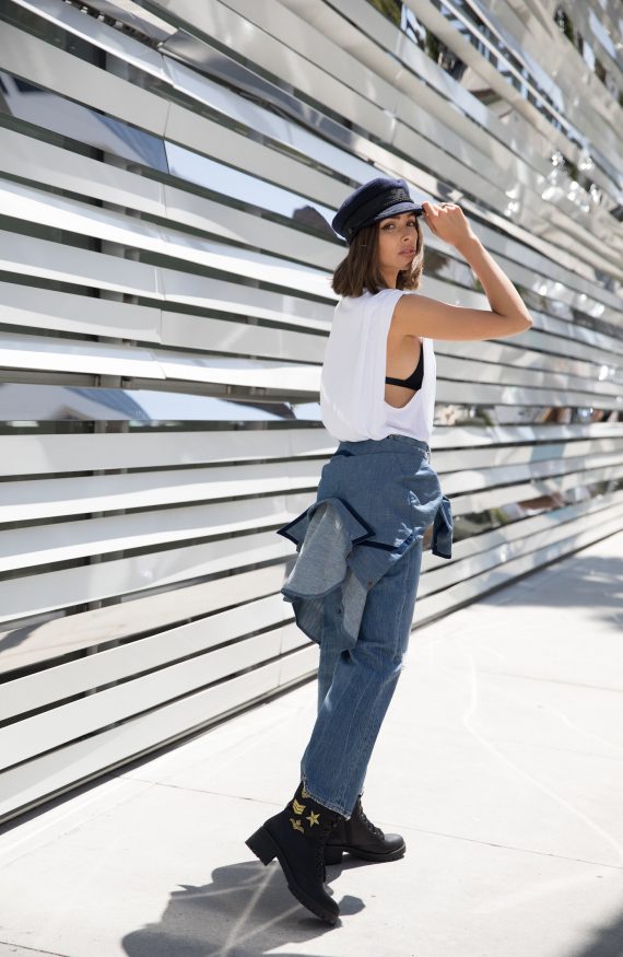 Olivia Culpo Menswear Inspired Street Style Outfit